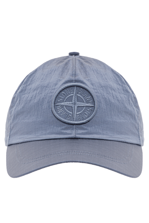 Stone Island blue and gray six-piece baseball cap with embossed compass embroidery 192687 - photo 1