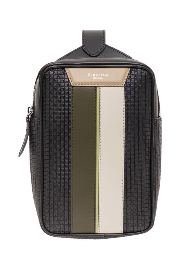 Serapian gray stepan sling bag with colored inserts 192690 - photo 1