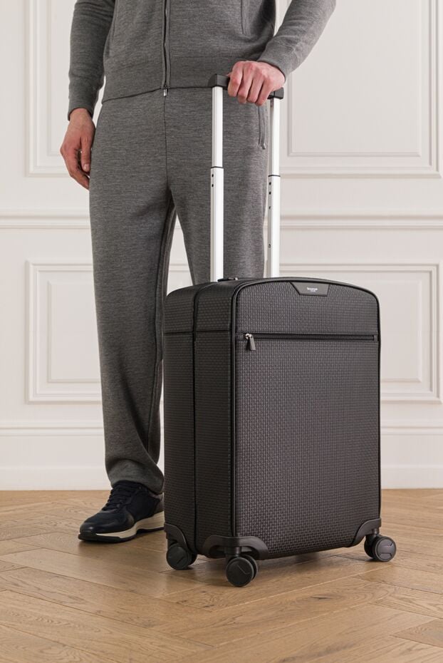 Stepan Black Canvas Carry-On Suitcase - photo 2