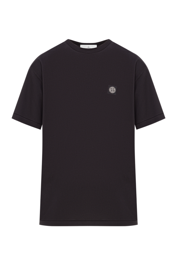 Stone Island black short-sleeved cotton jersey t-shirt 192700 - photo 1