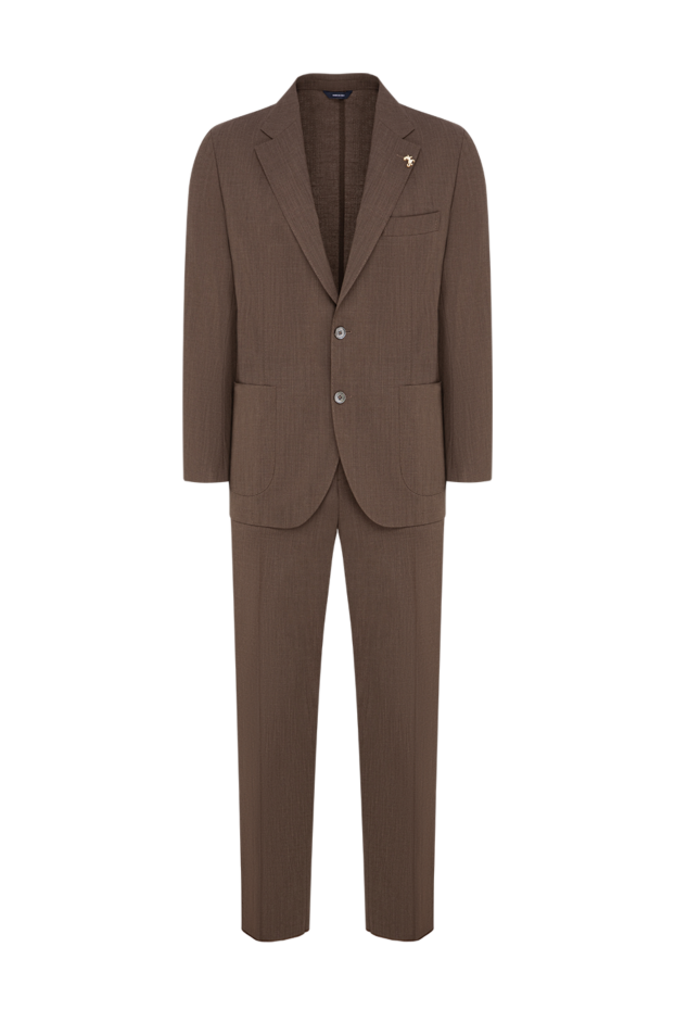 Tombolini men's brown single-breasted lightweight wool suit 192732 - photo 1