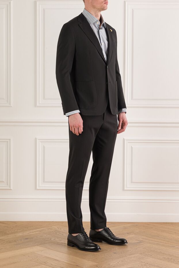 Tombolini men's classic black wool suit 192733 - photo 3