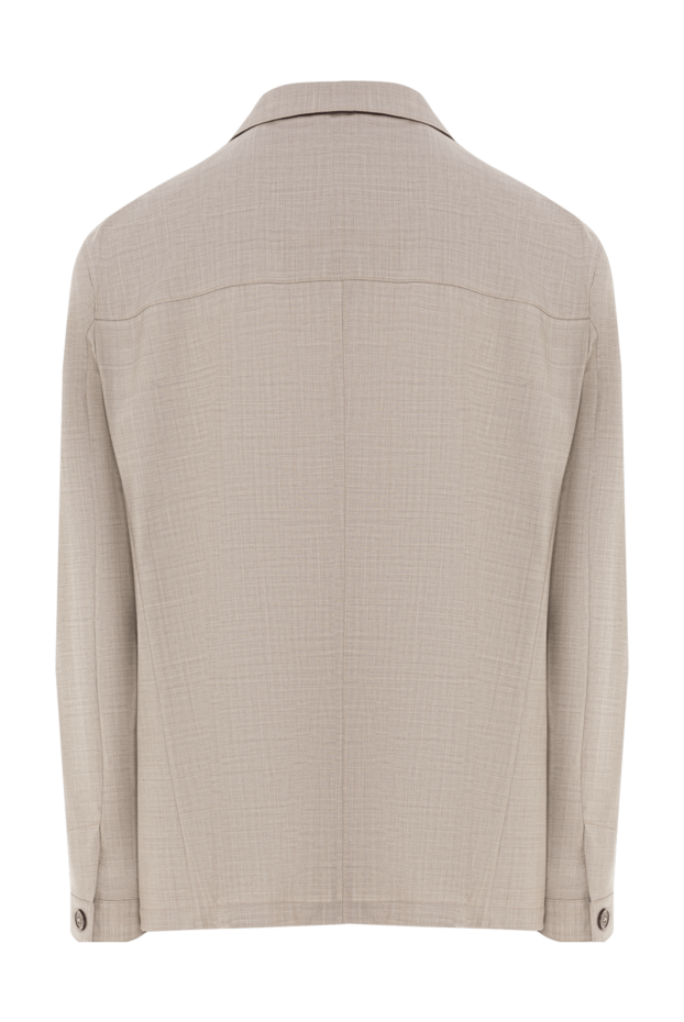 Tombolini men's beige overshort shirt jacket with patch pockets 192745 - photo 2