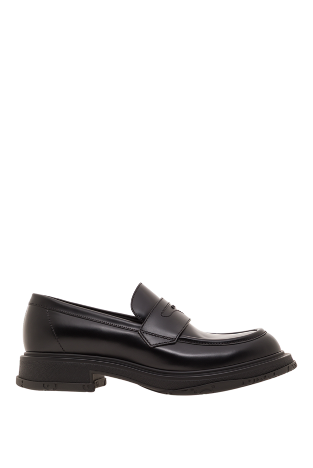 Gucci black leather penny loafers with logo 192750 - photo 1