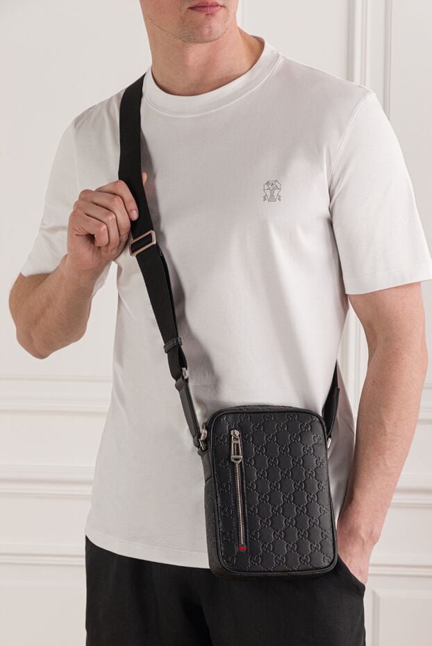 Gucci small black shoulder bag with gg emblem 192760 - photo 2