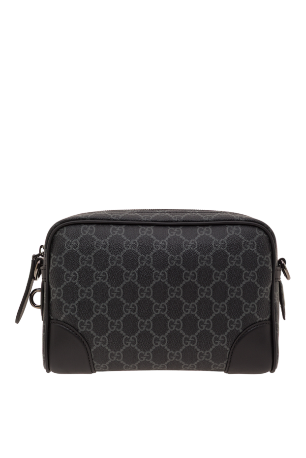 Gucci small gg monogram fabric shoulder bag in black 192766 - photo 1