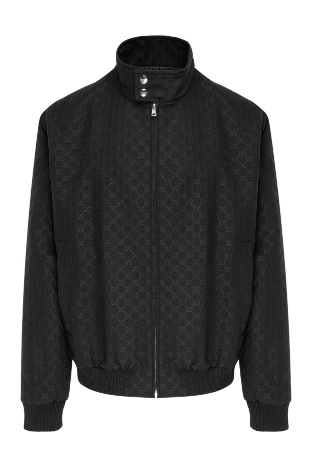 Men's classic black bomber jacket - photo 1