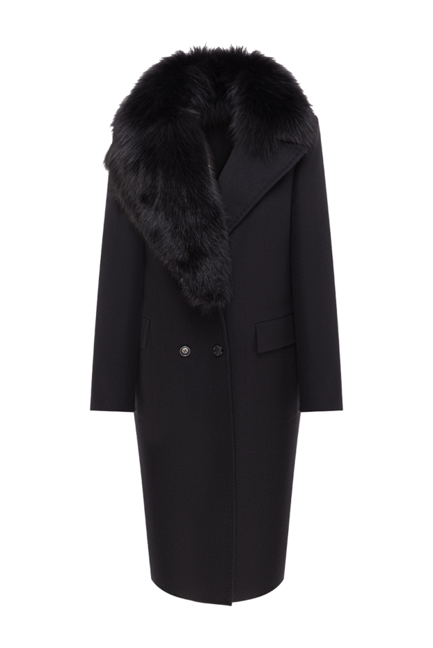 Ermanno Scervino black coat with a detachable fur collar 192798 - photo 1