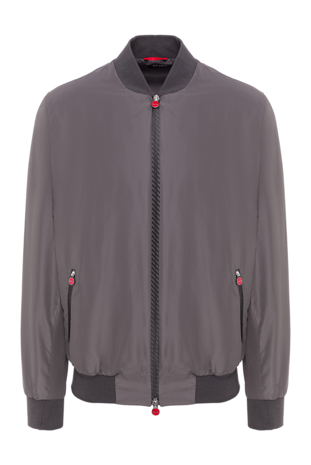 Kiton men's grey bomber jacket with branded red pullovers 192803 - photo 1