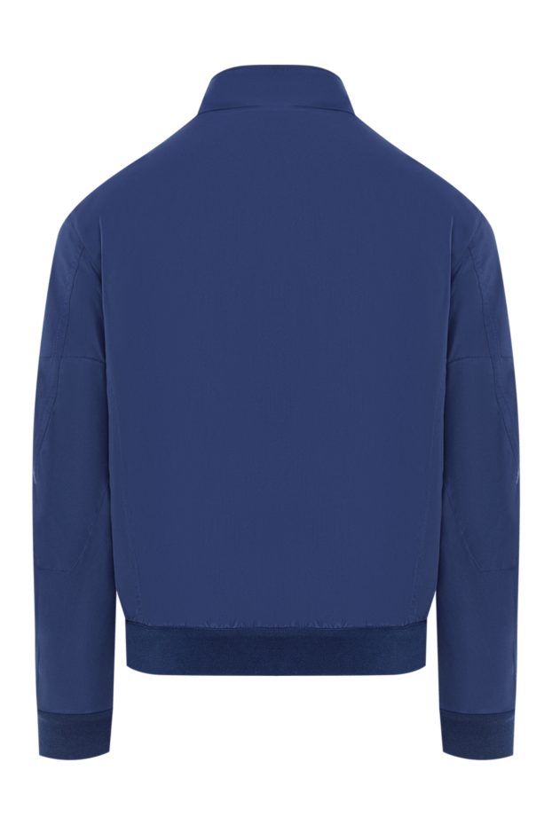 Kiton blue windbreaker made of soft japanese nylon with a stand-up collar 192806 - photo 2