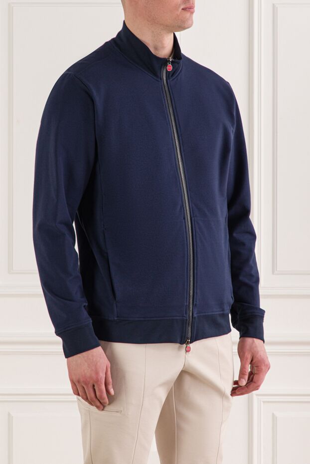Kiton men's blue soft jersey sports jacket 192809 - photo 3