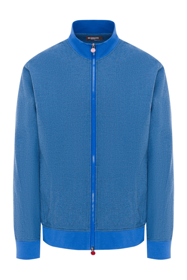 Kiton premium blue zip-up jersey jacket 192810 - photo 1