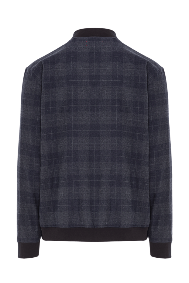 Kiton men's dark blue checkered bomber jacket 192814 - photo 2