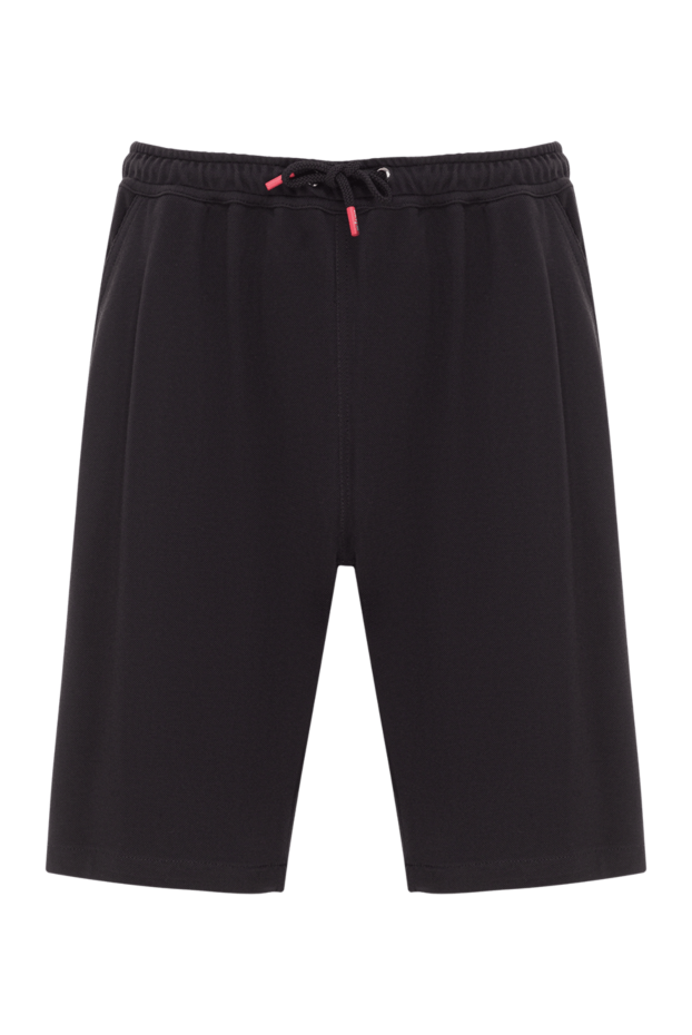 Kiton men's straight-cut shorts in black 192820 - photo 1