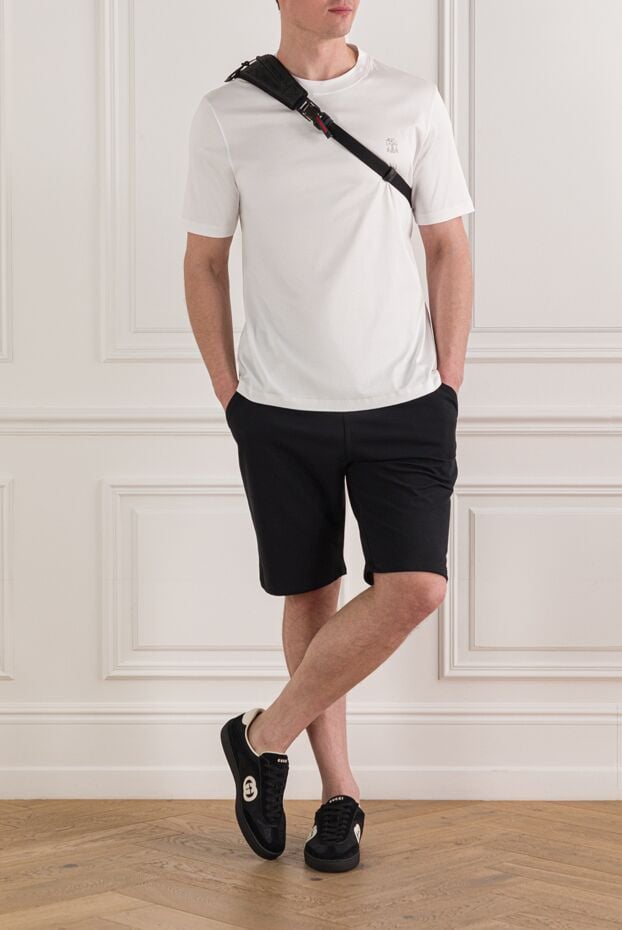 Kiton men's shorts made of cotton jersey with elastane in black 192825 - photo 2