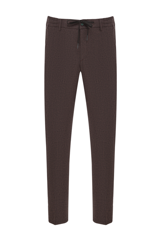 Berwich men's dark brown wool trousers with drawstring 192835 - photo 1