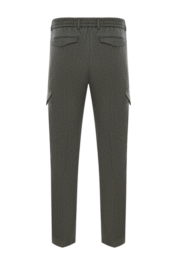 Berwich men's dark green wool cargo pants 192841 - photo 2