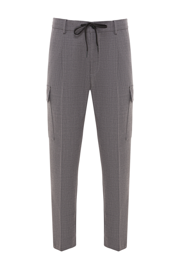 Berwich men's gray drawstring cargo pants 192851 - photo 1