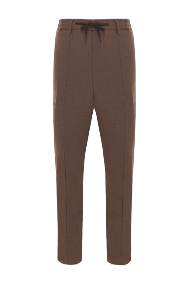 Berwich men's brown smart cargo wool blend trousers 192854 - photo 1