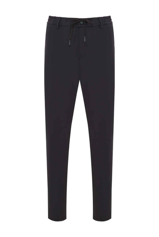 Berwich men's black jogger pants with elastic waistband and drawstring 192855 - photo 1
