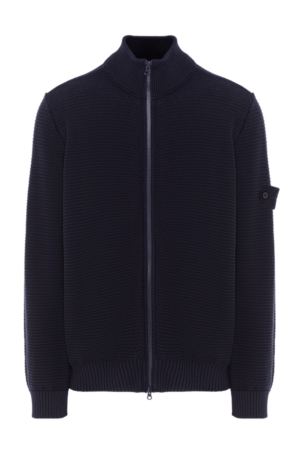 Stone Island a loose-fitting blue zip-up cardigan with pockets. 192880 - photo 1