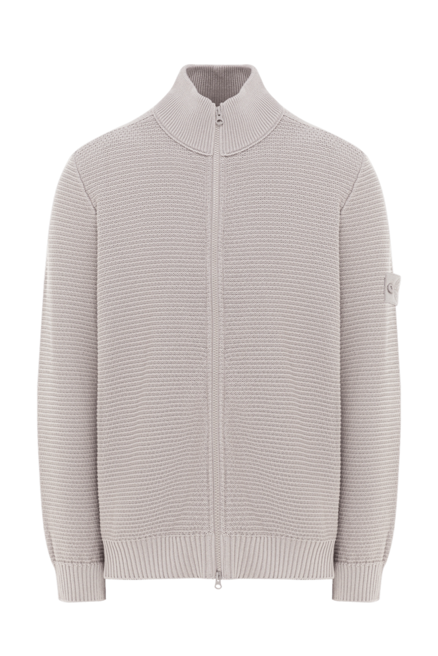 Stone Island a loose-fitting gray zip-up cardigan with pockets. 192881 - photo 1