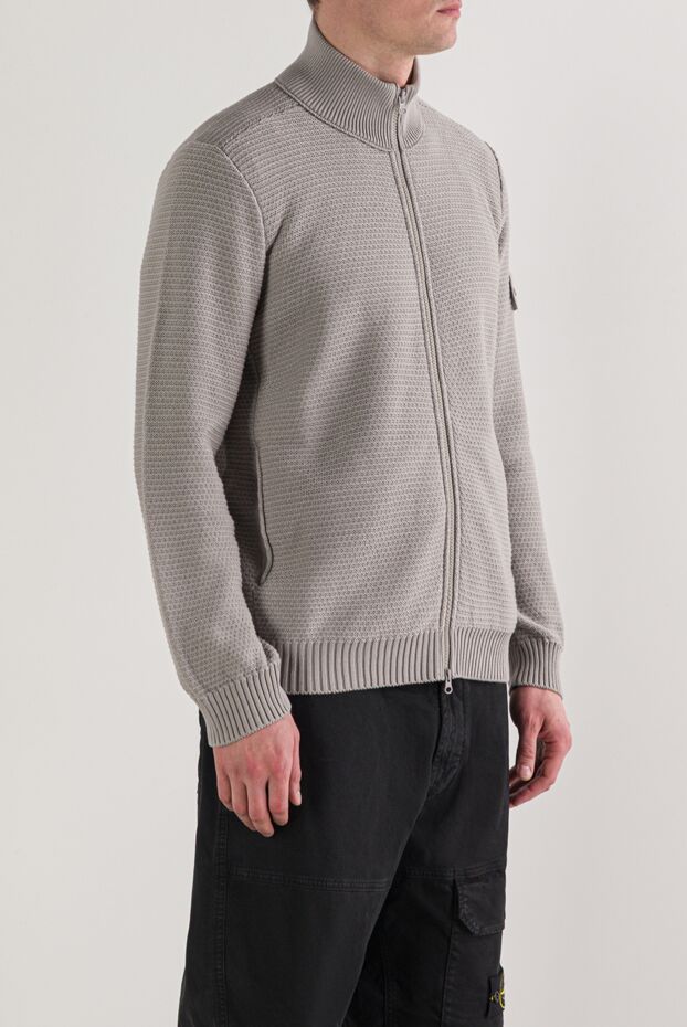 Stone Island a loose-fitting gray zip-up cardigan with pockets. 192881 - photo 3