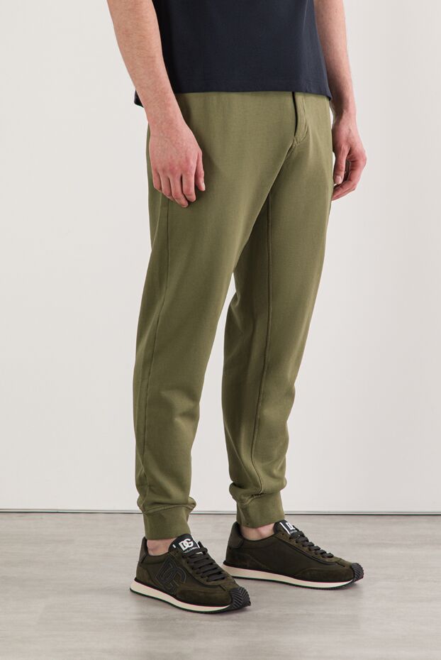 Stone Island green organic cotton fleece sweatpants 192886 - photo 3