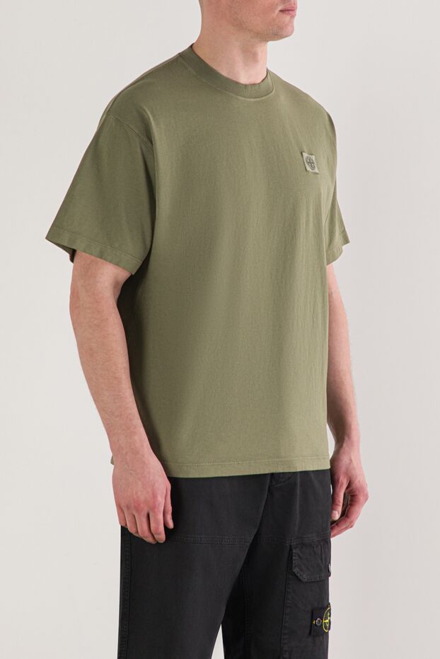 Stone Island green standard fit t-shirt with \