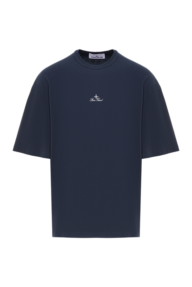 Stone Island blue regular fit t-shirt with embroidered logo 192888 - photo 1