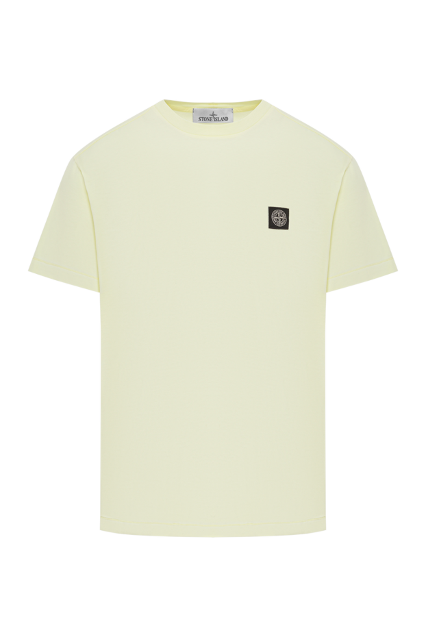Stone Island light-colored, fitted t-shirt with a compass patch 192918 - photo 1
