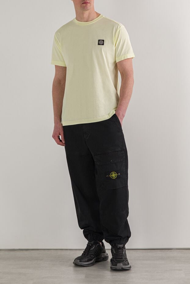 Stone Island light-colored, fitted t-shirt with a compass patch 192918 - photo 2