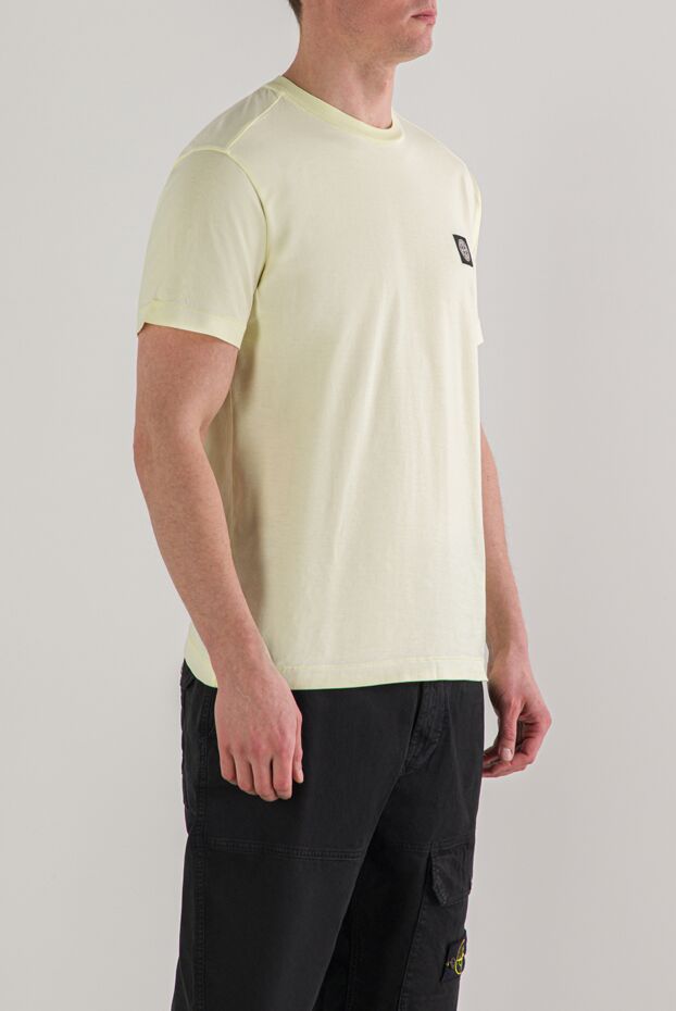 Stone Island light-colored, fitted t-shirt with a compass patch 192918 - photo 3