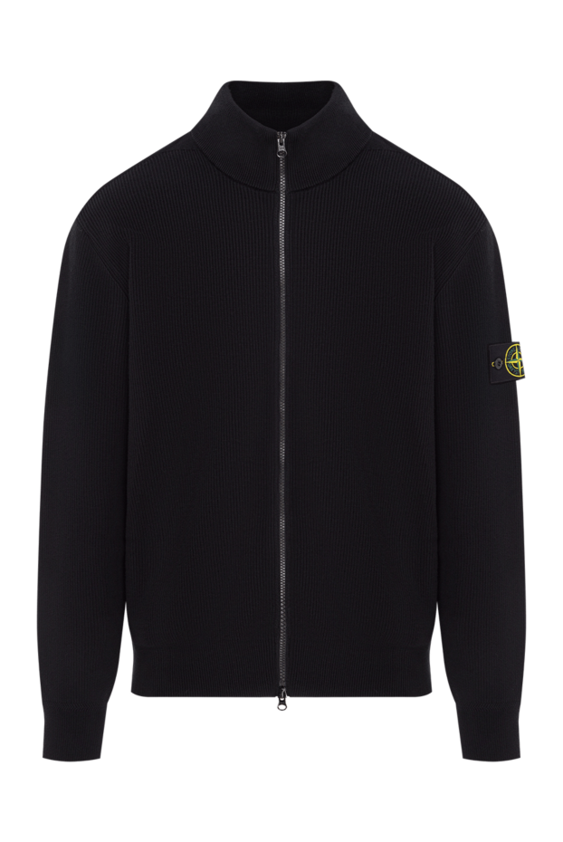 Stone Island zip-up cardigan in soft ribbed organic cotton 192928 - photo 1