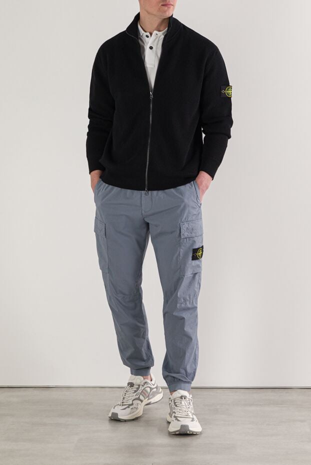 Stone Island кардиган на молнии из мягкого ребристого органического хлопка 192928 - фото 2