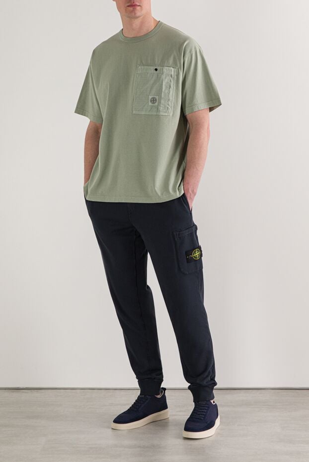 Stone Island a regular-fit green t-shirt with a chest pocket. 192942 - photo 2