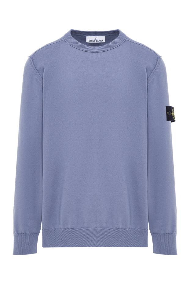 Stone Island knitted light blue crew neck sweater in soft organic cotton 192949 - photo 1