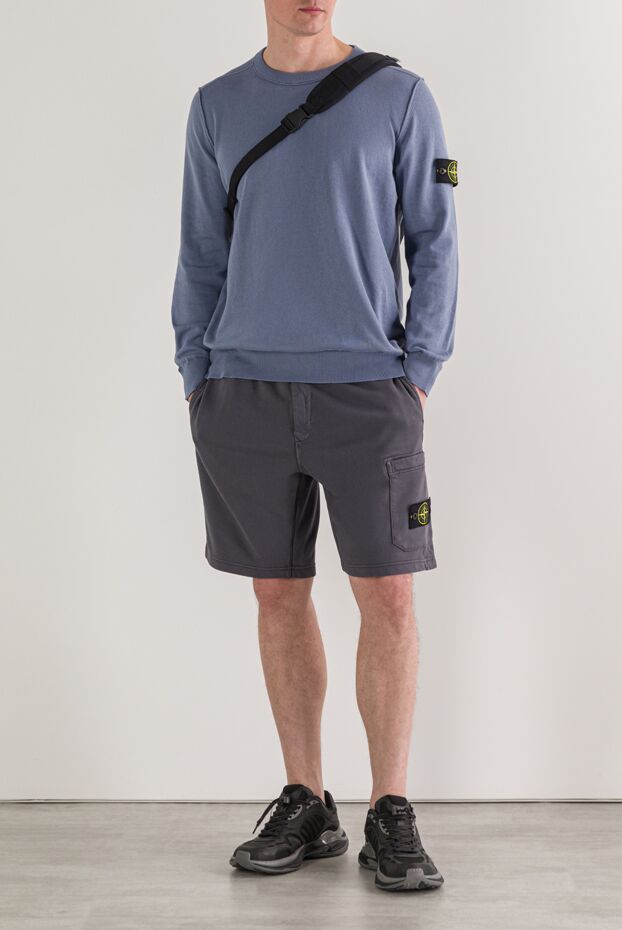 Stone Island knitted light blue crew neck sweater in soft organic cotton 192949 - photo 2