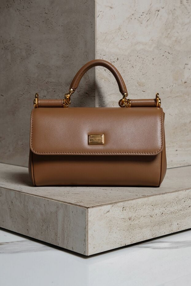 Dolce & Gabbana my sicily mini brown calfskin plonge bag 192995 - photo 2