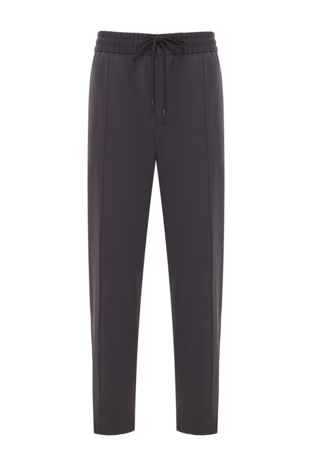 Dolce & Gabbana сірі спортивні штани з вовняної парусини 193005 - фото 1