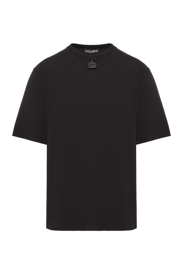 Dolce & Gabbana black men's cotton t-shirt with dg logo 193007 - photo 1