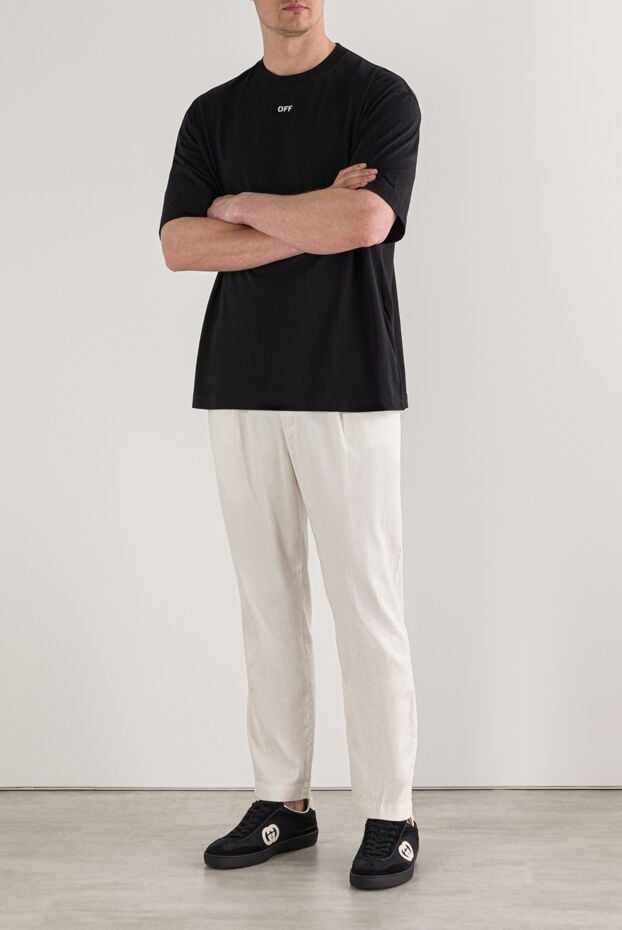 Jacob Cohen бежеві чоловічі штани з еластичним поясом та куліскою 193015 - фото 2