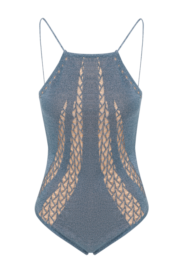 Moeva blue knitted halter neck swimsuit in provence style 193037 - photo 1