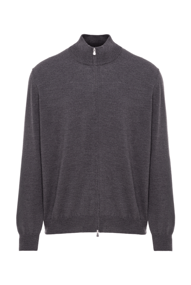 Gran Sasso high-quality grey wool zip-up cardigan 193084 - photo 1