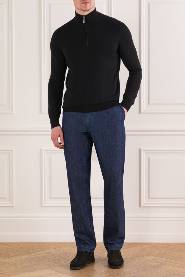 Gran Sasso men's black trouser jacket with a high collar 193086 - photo 2