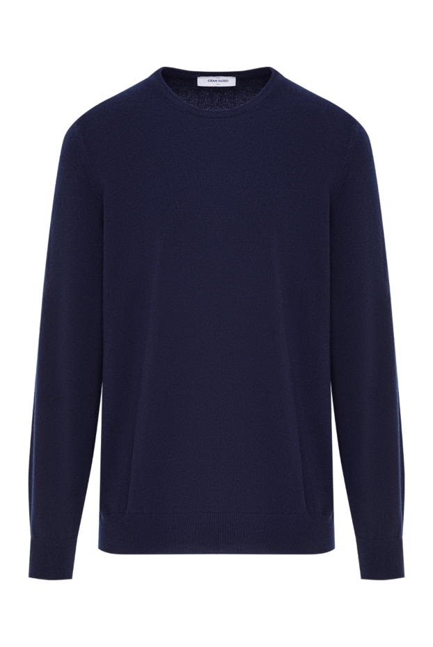Gran Sasso men's navy blue cashmere crew neck jumper 193088 - photo 1