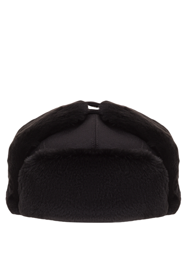 Enrico Mandelli black ushanka hat made of natural mink fur and wool 193154 - photo 1