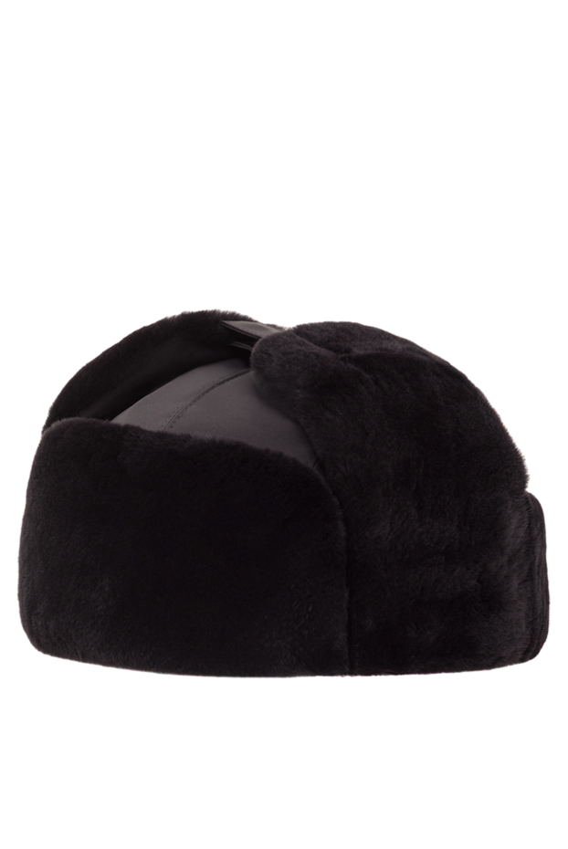 Enrico Mandelli men's black winter hat with earflaps 193155 - photo 3