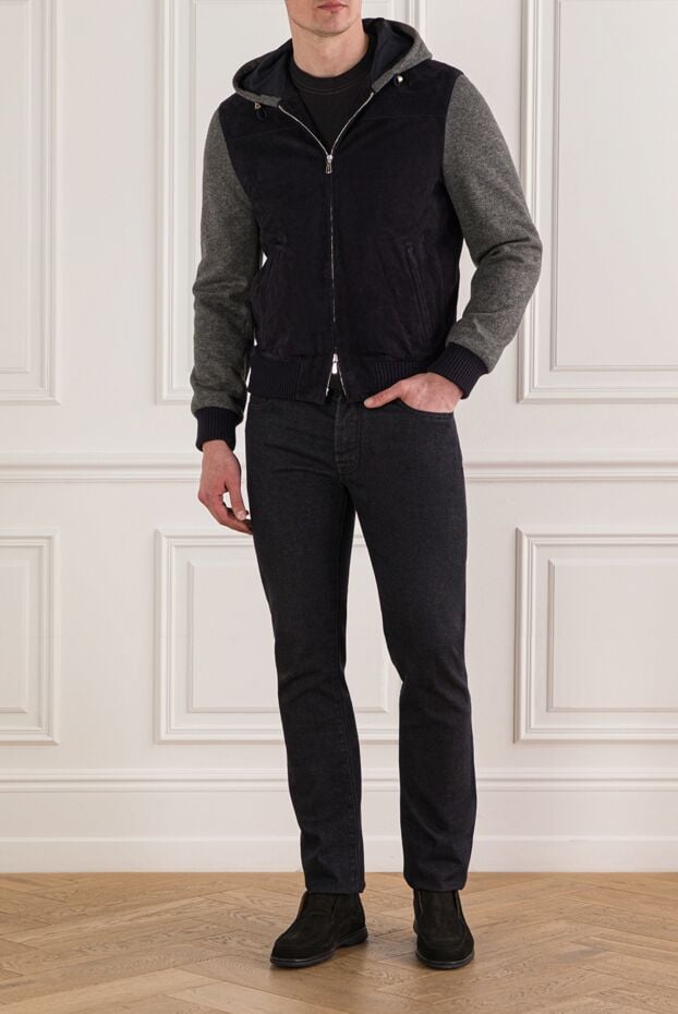 Enrico Mandelli men's bomber jacket with contrast sleeves and hood 193186 - photo 2
