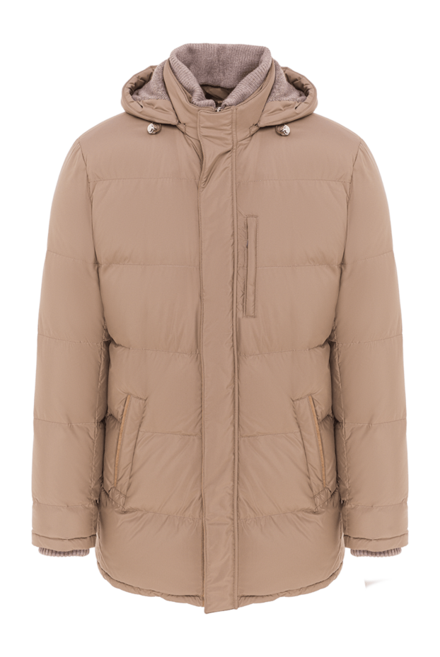 Enrico Mandelli men's beige quilted down jacket with a hood 193190 - photo 1